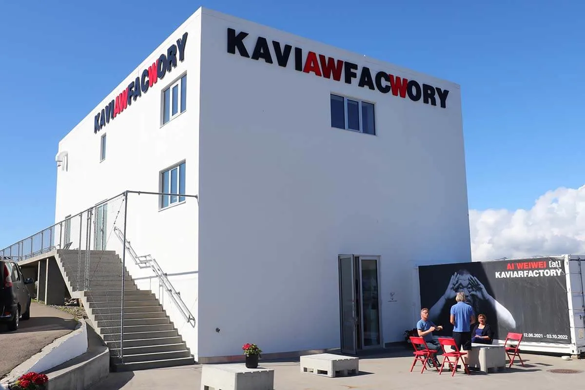 KaviarFactory contemporary art museum in Henningsvaer, Lofoten Islands, Norway