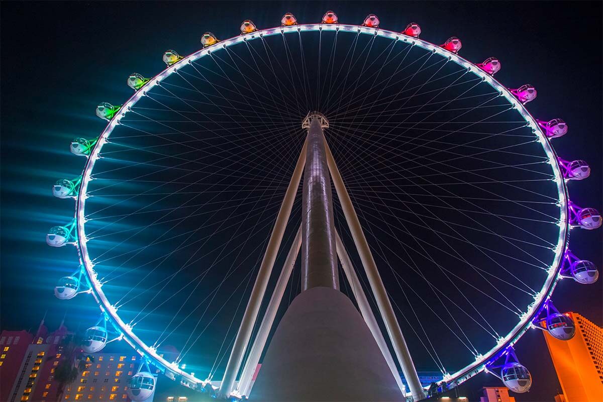 LINQ High Roller at night - 24 hours in Las Vegas