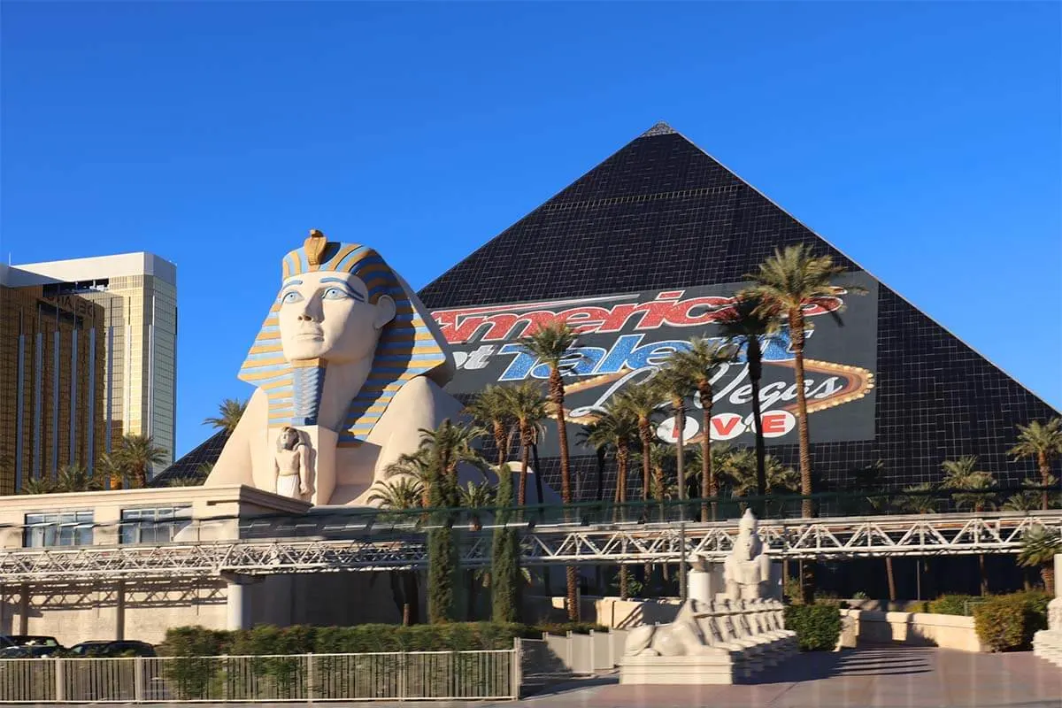 Luxor Hotel and Casino's new lighting feature illuminates the Las