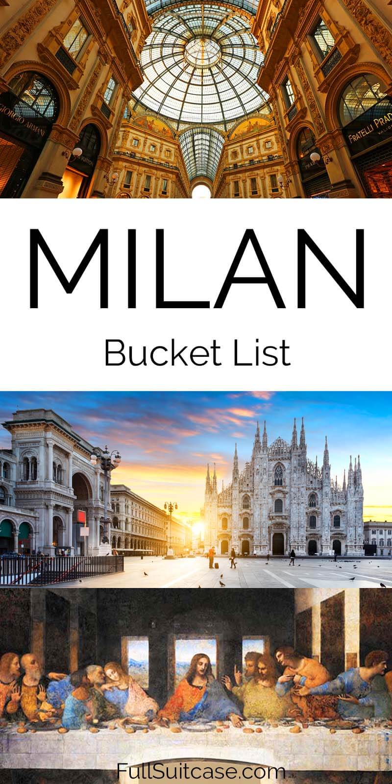 Milan bucket list - top sights and things to do in Milano Italy