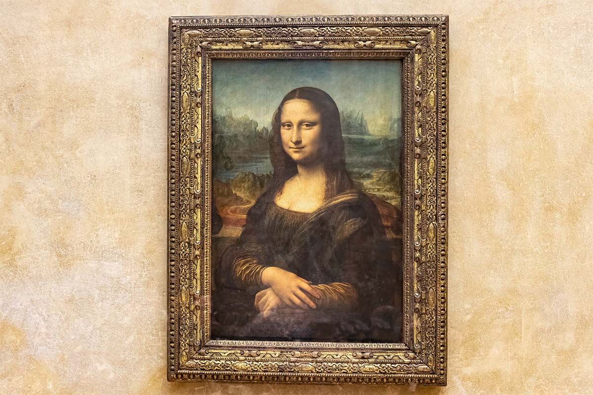 Mona Lisa Painting at the Louvre in Paris France