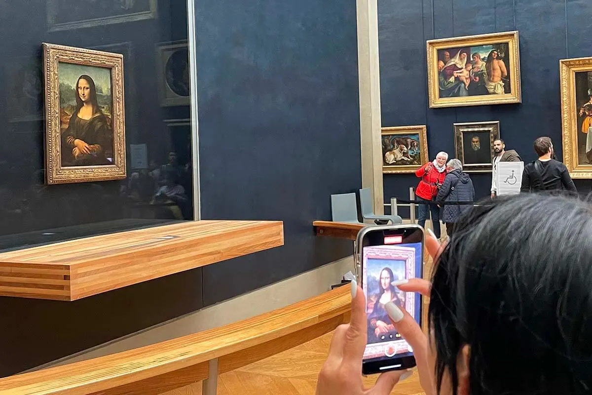 Mona Lisa, the most famous painting at the Louvre Museum in Paris