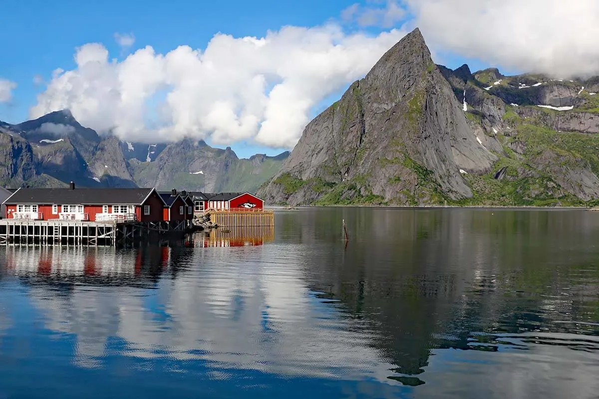 Reinefjorden view in Hamnoy, Lofoten Islands