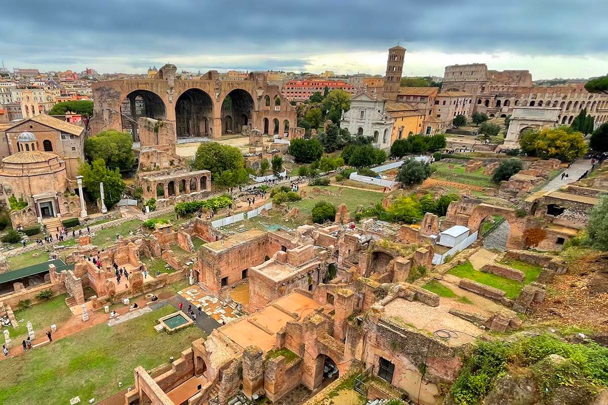 Roman Forum view from Palatine Hill
