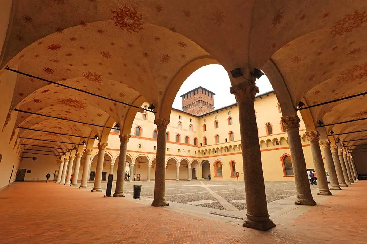 Sforza Castle courtyard (Milan Italy)