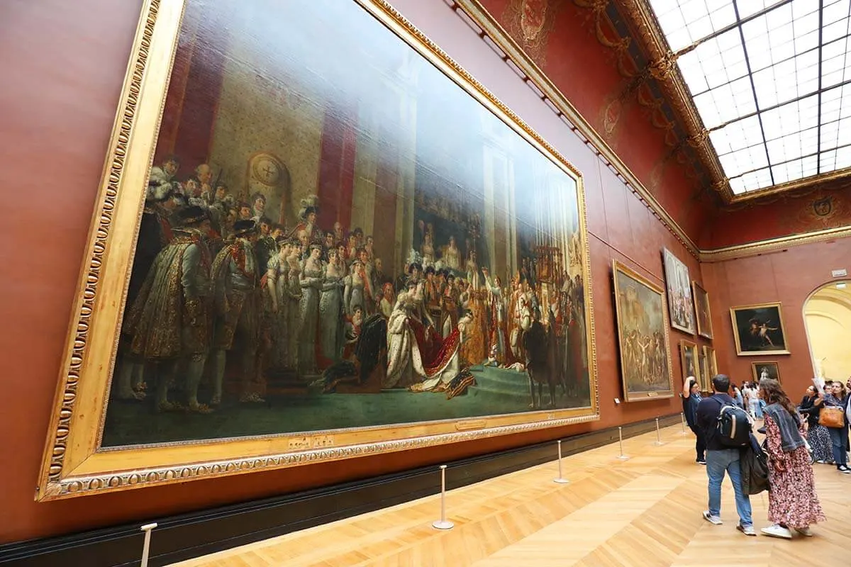 The Coronation of Napoleon painting at the Louvre Museum Paris