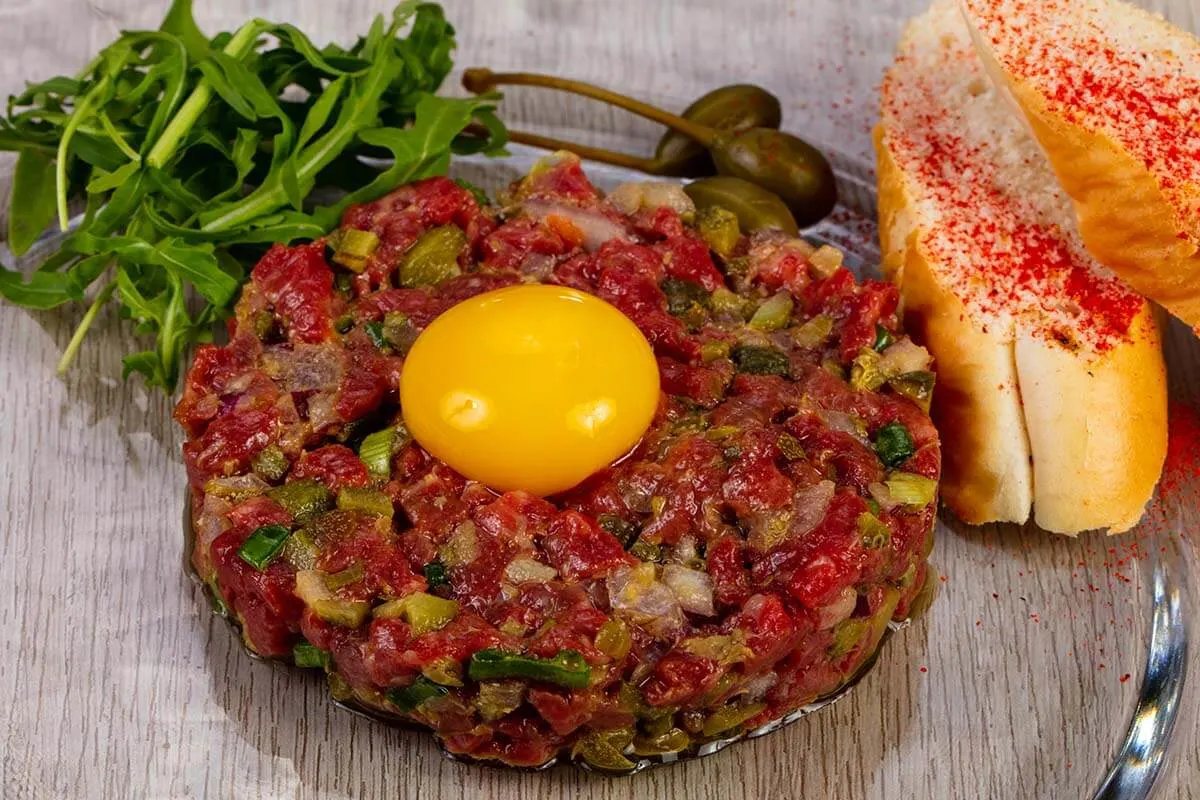 Unique French dishes - steak tartare