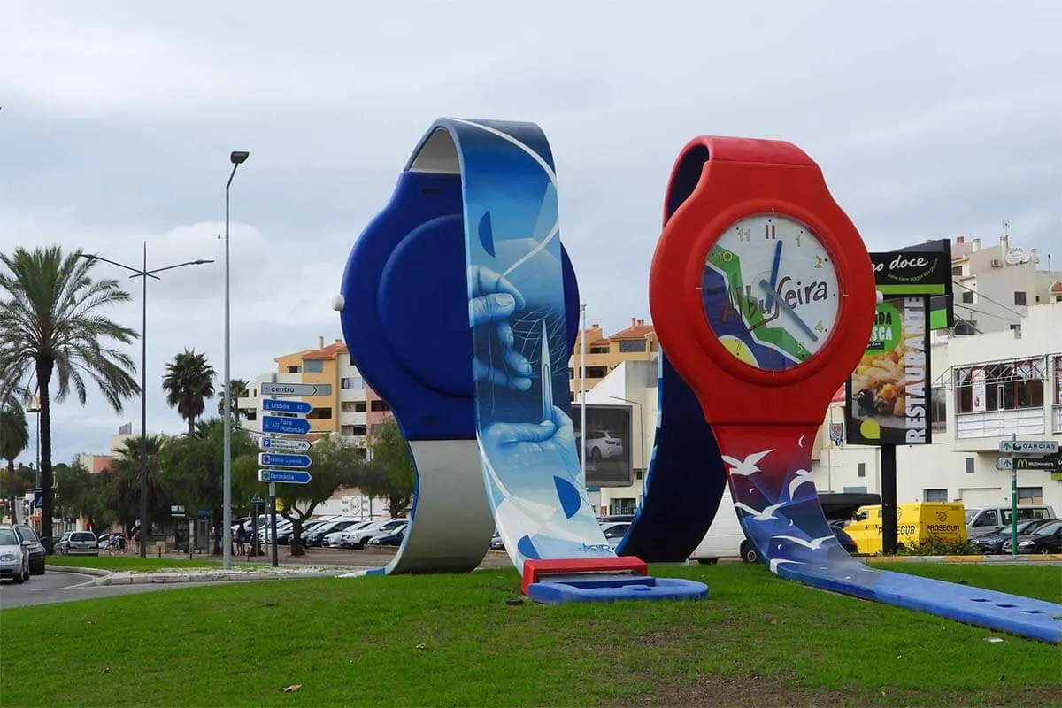 Watches Roundabout (Rotunda dos Relógios) in Albufeira Portugal
