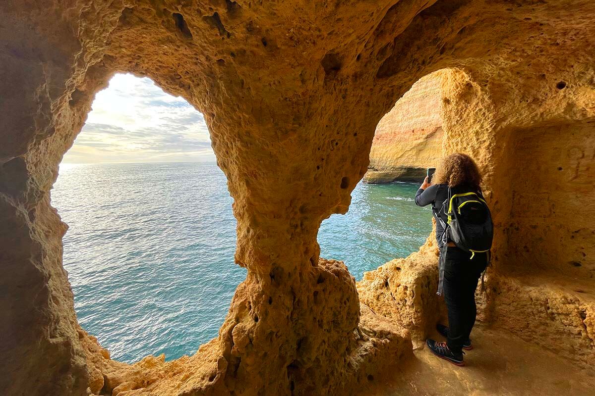 Algar Seco sea caves in the Algarve Portugal