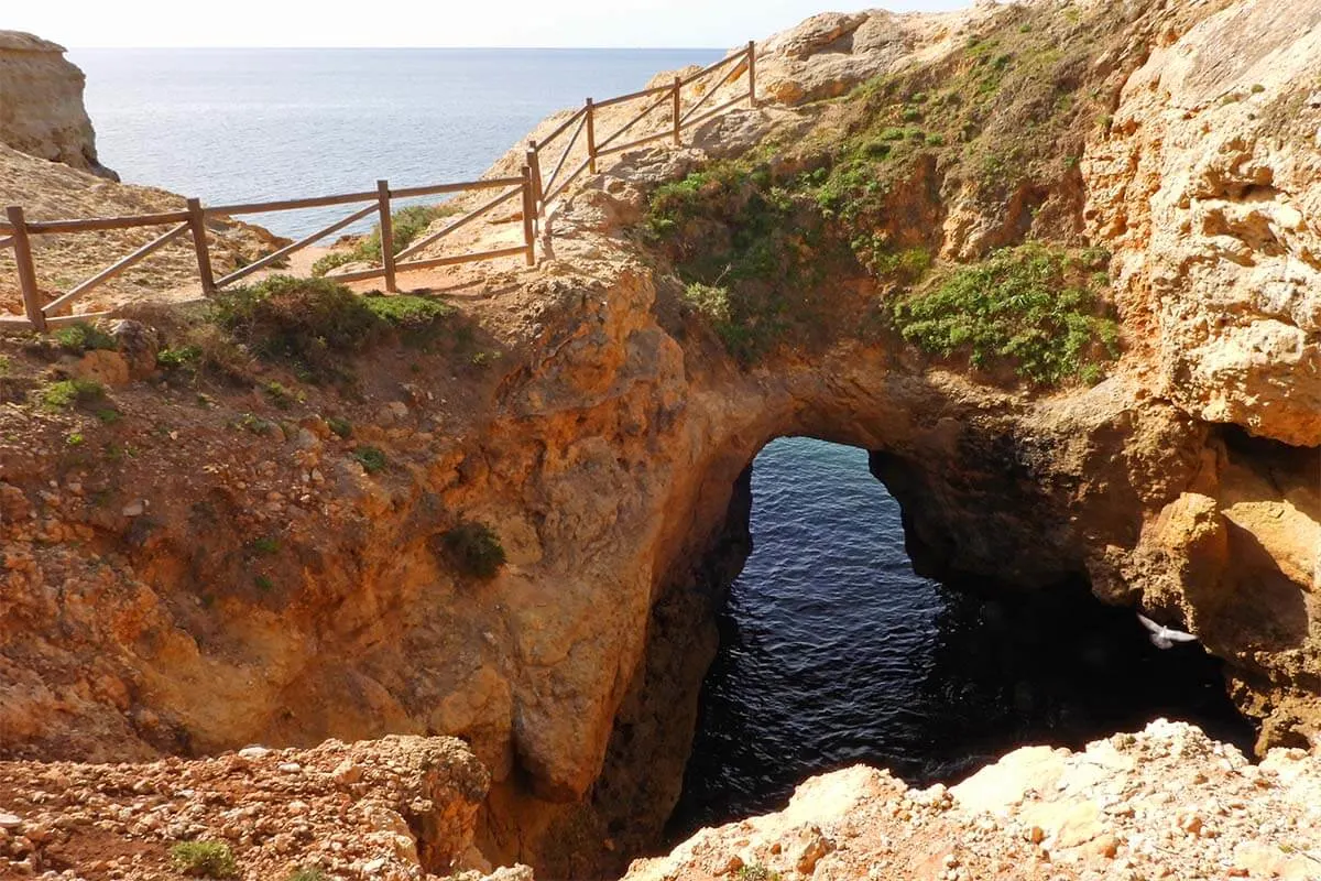 Algarve sea caves as seen from the Seven Hanging Valleys hike