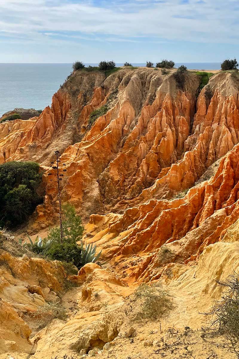 Coastal scenery of the Seven Hanging Valleys Trail in Algarve