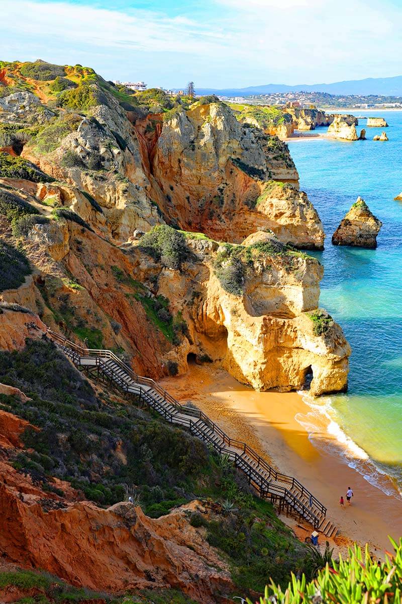 Algarve coastal scenery at Praia do Camilo in Lagos