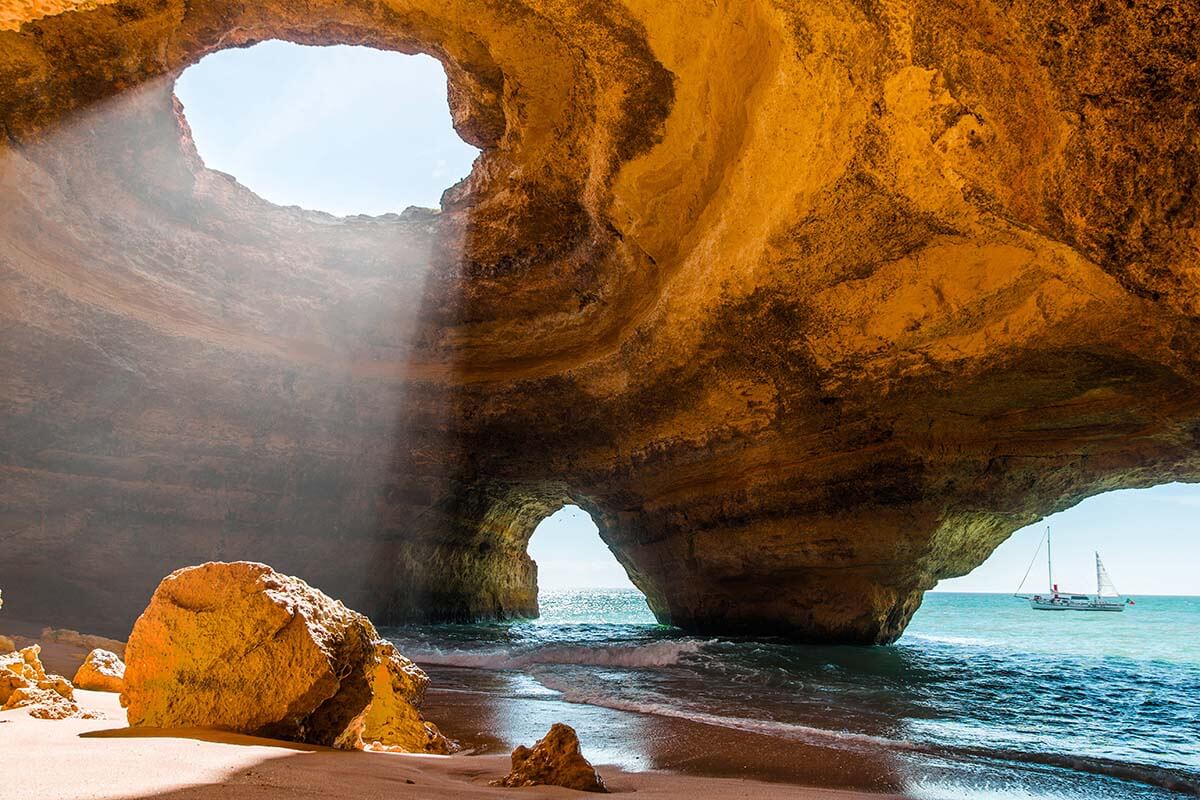 Benagil Cave - most popular place for kayaking in Algarve