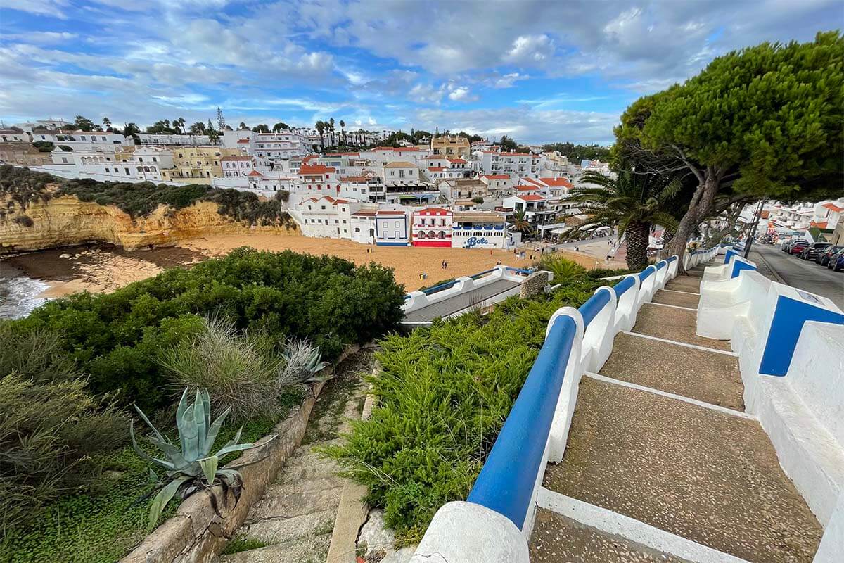 Carvoeiro town in Algarve Portugal