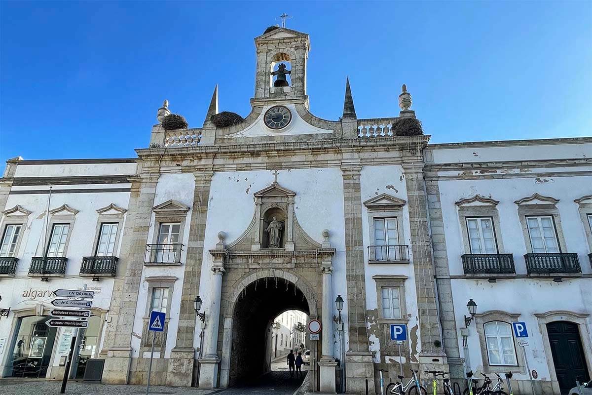 Faro city gate, Algarve Portugal