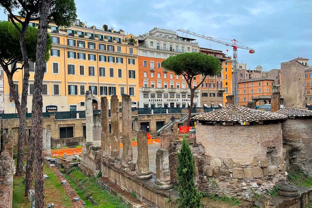 Largo di Torre Argentina Square in Rome Italy