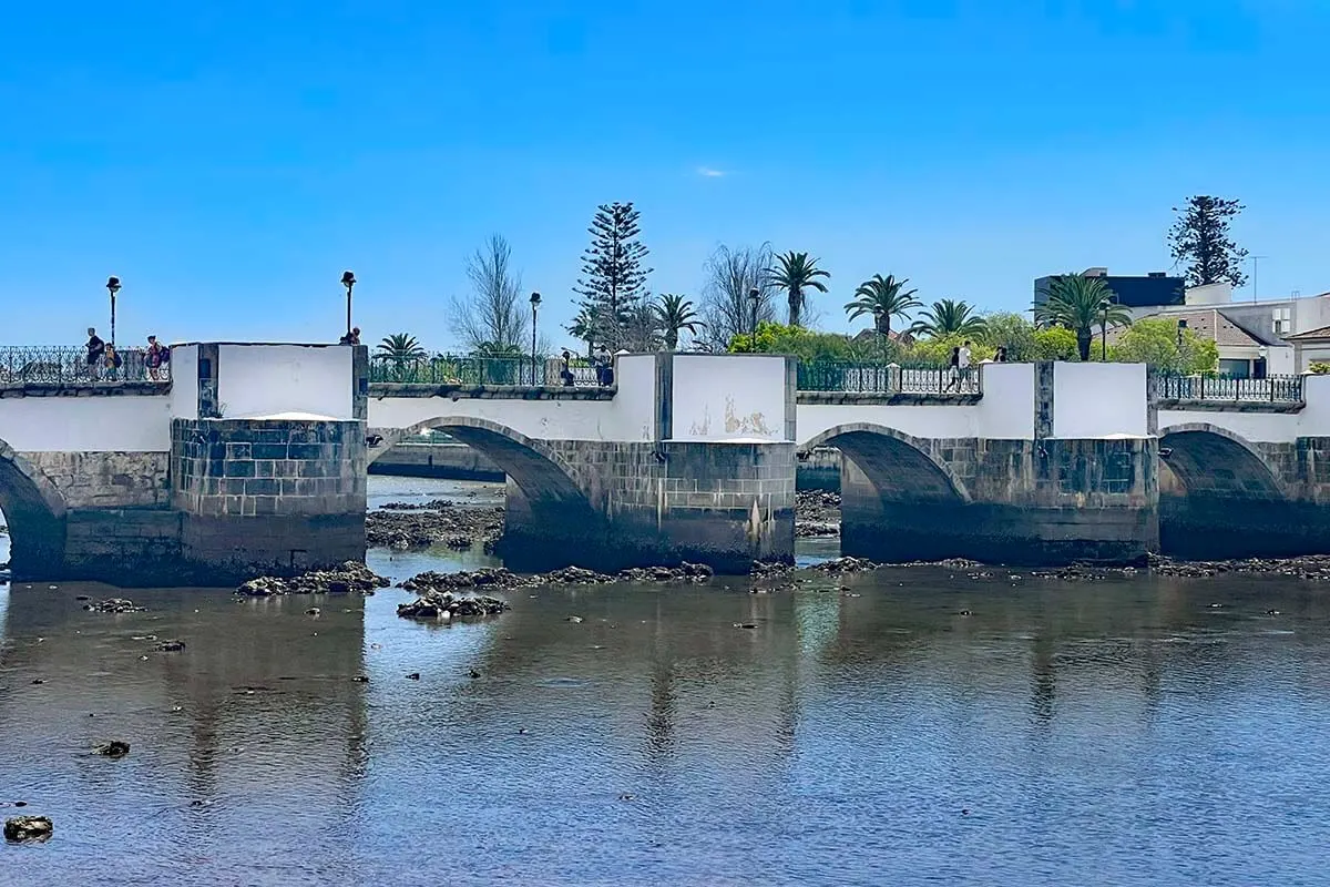 Old Bridge over the River Gilao - must see in Tavira (Algarve Portugal)