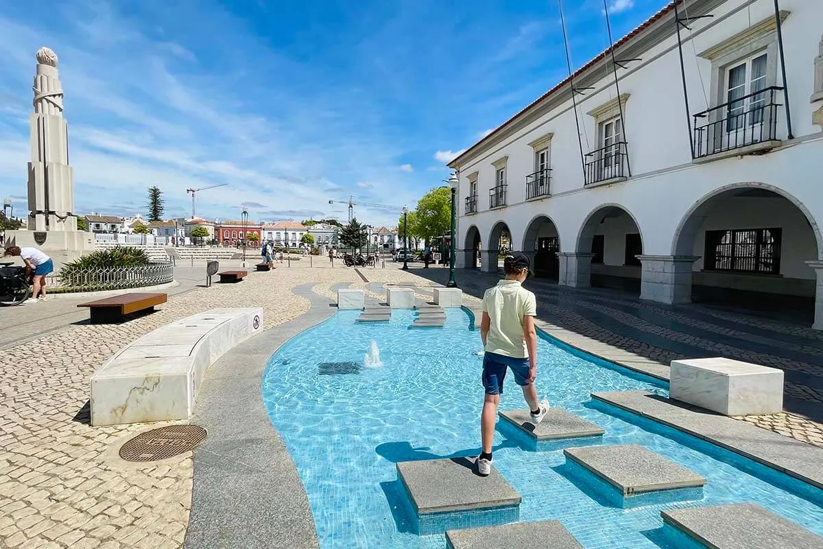 Praça da República town square in Tavira Portugal