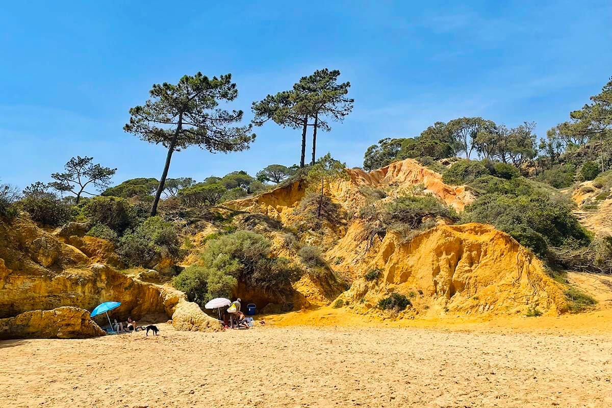 Praia da Oura (Golden Beach) in Albufeira Portugal