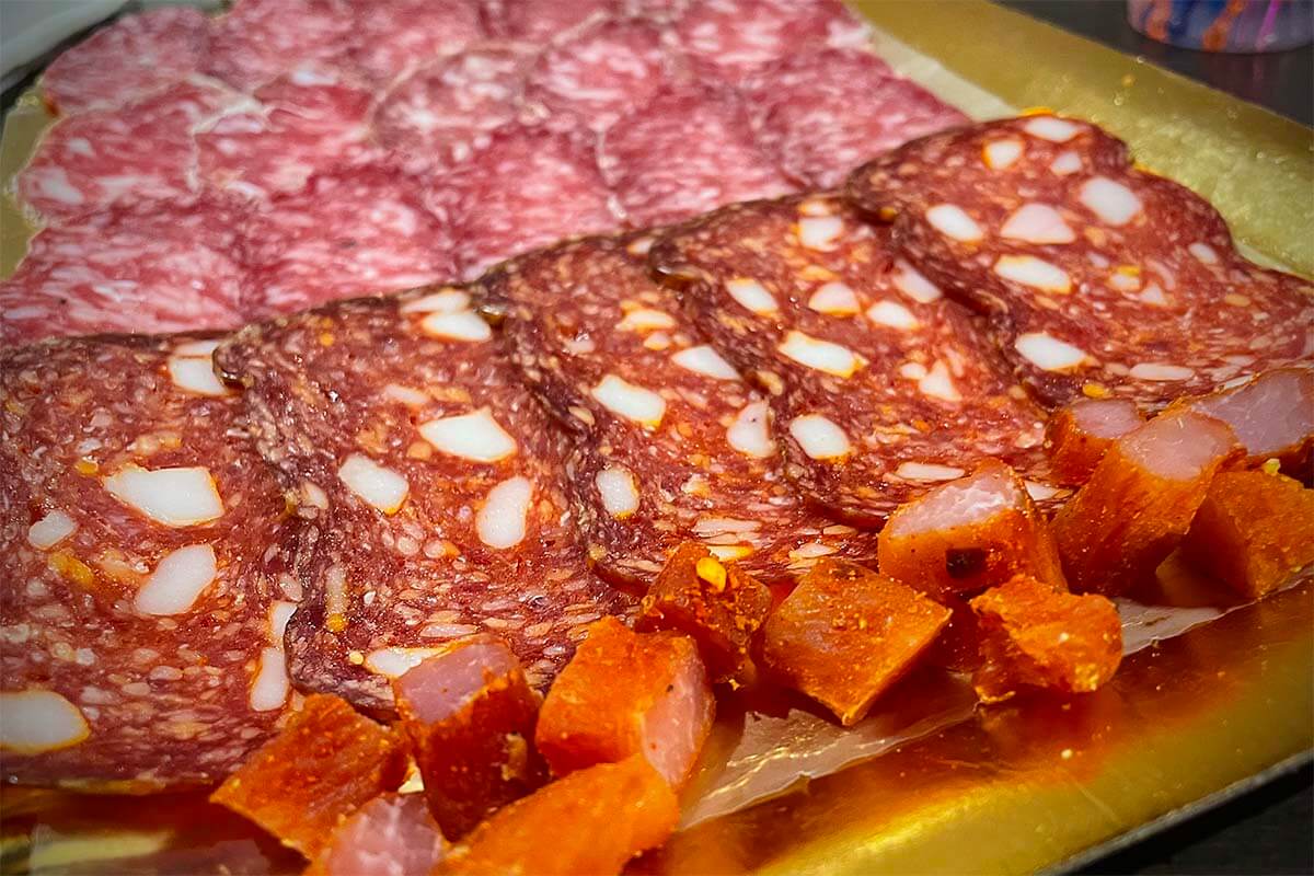 Rome street food tour - Italian cured meat tasting