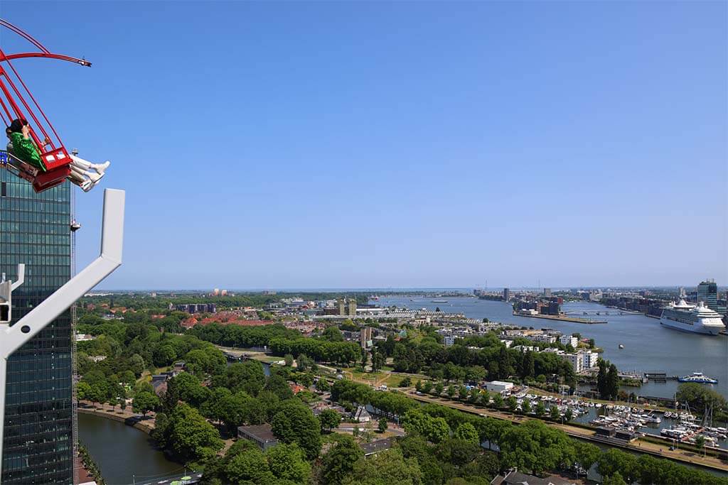 A'DAM Tower swing over the edge experience in Amsterdam