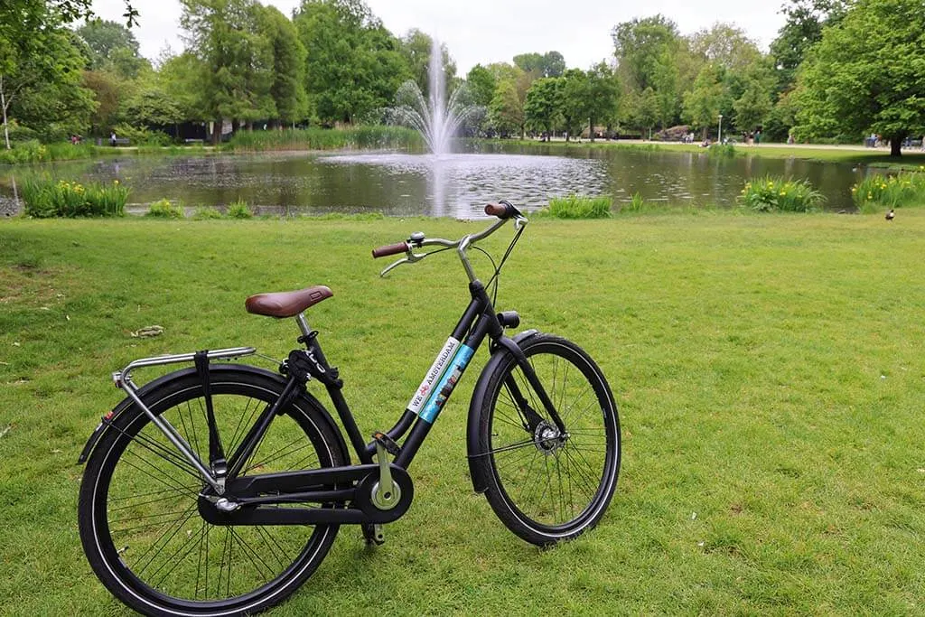 Bike in Vondelpark Amsterdam