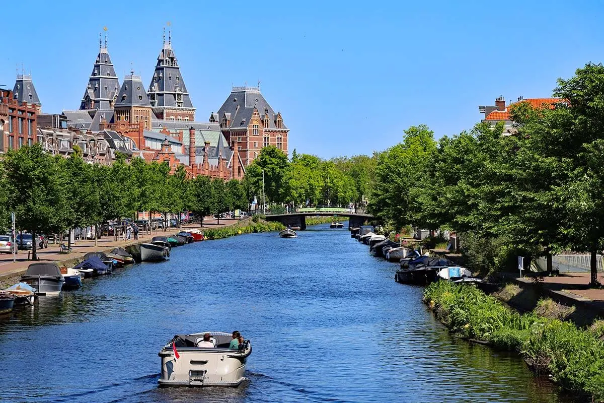 Boat on Amsterdam canals