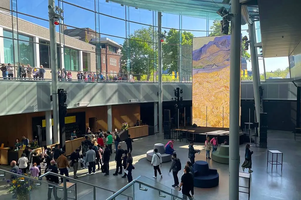Main entrance of Van Gogh Museum in Amsterdam