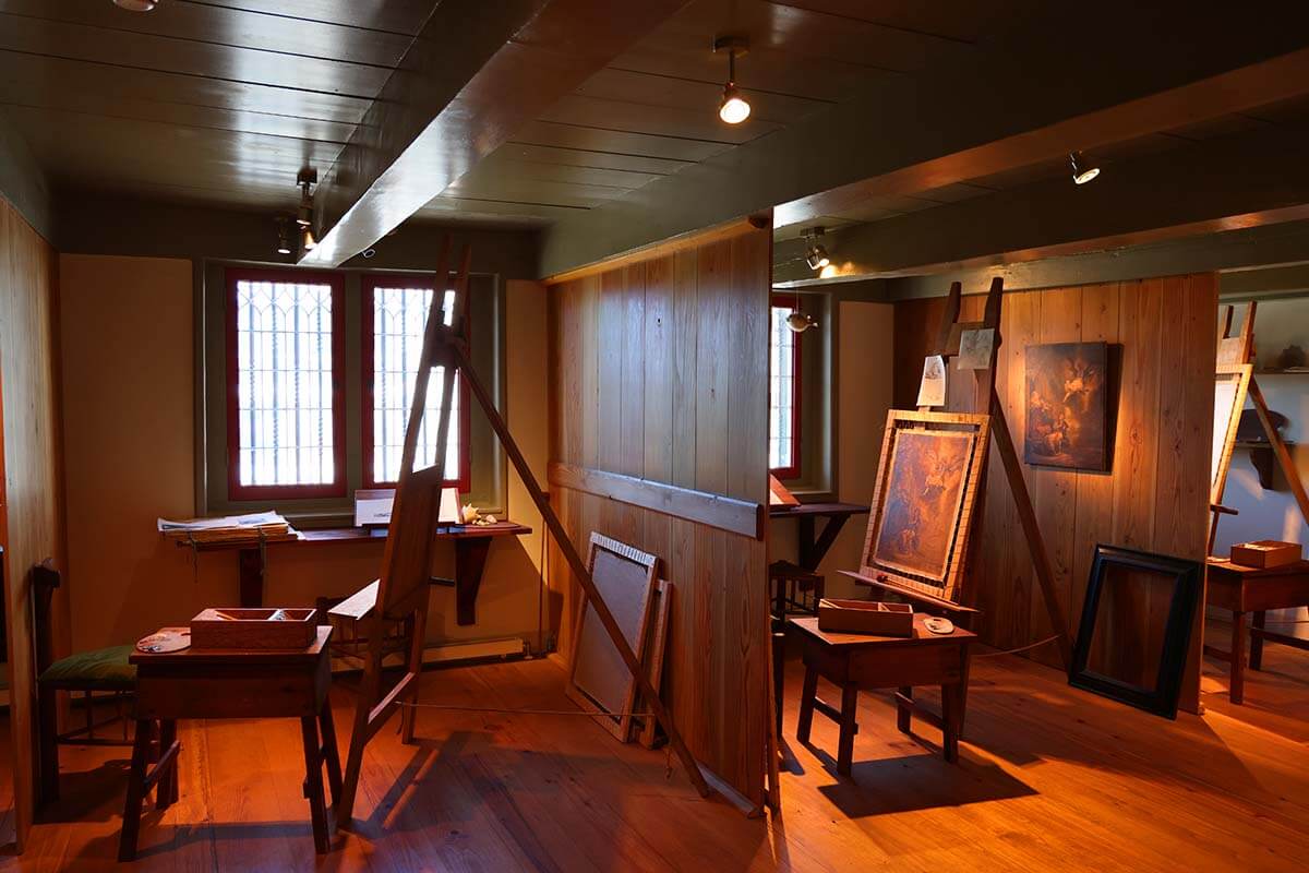 Painter studios at Rembrandt House Museum in Amsterdam