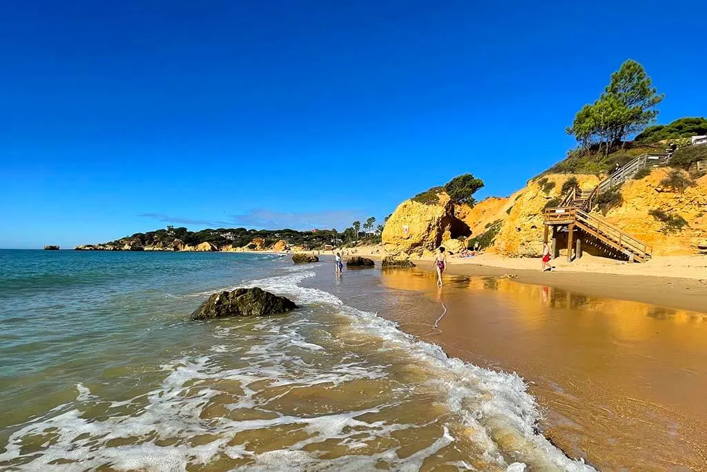 Praia de St Eulalia Beach in Albufeira in November