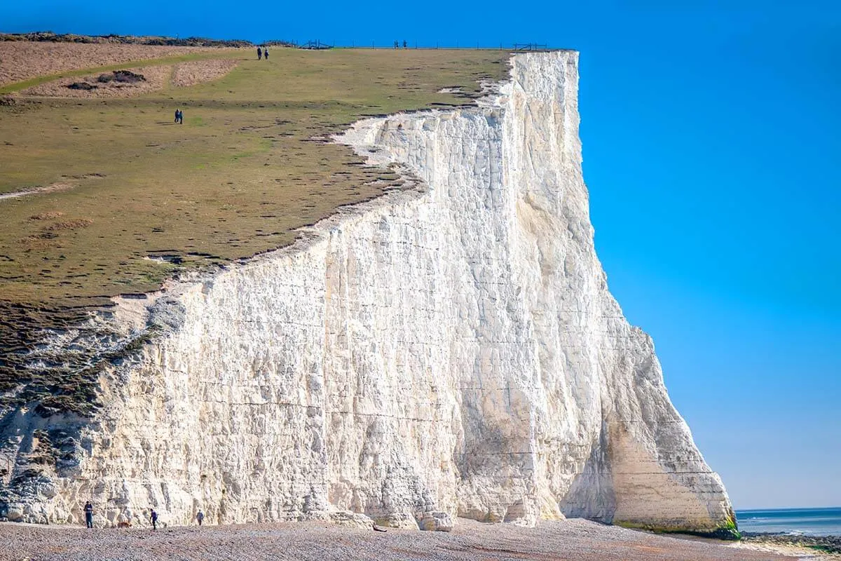 Seven Sisters white cliffs in Sussex UK