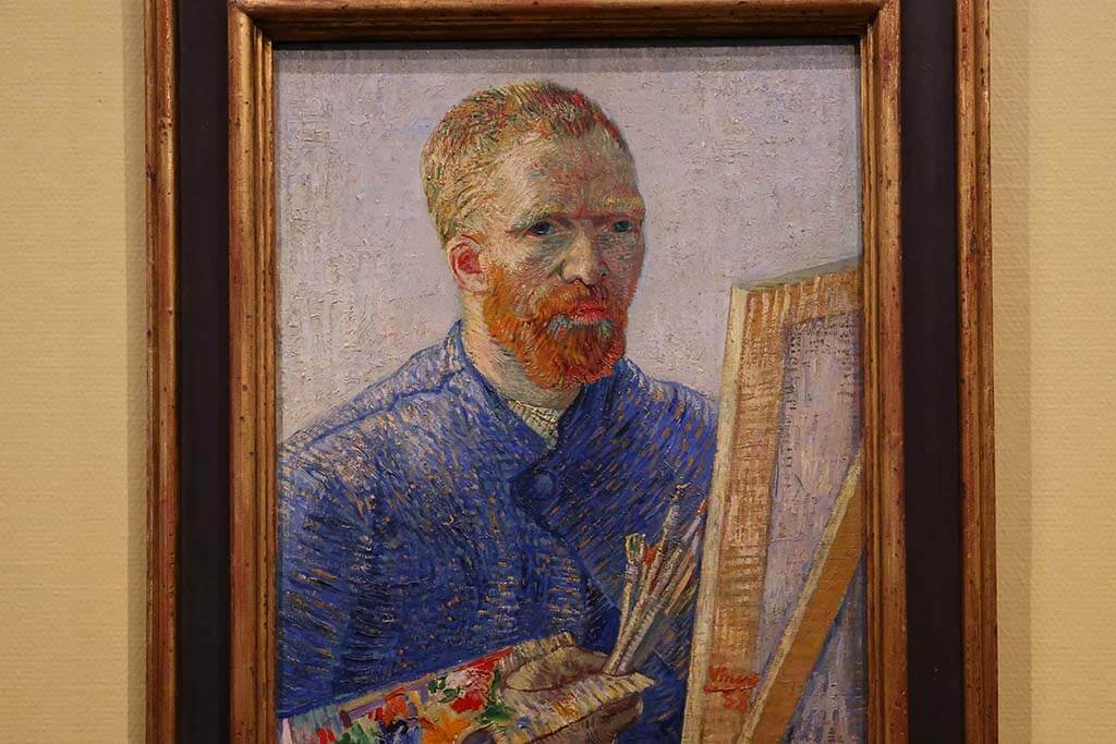 Van Gogh Museum Amsterdam - self portrait of Vincent Van Gogh as a painter