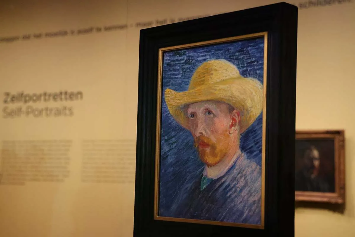 Van Gogh self portraits at Van Gogh Museum in Amsterdam