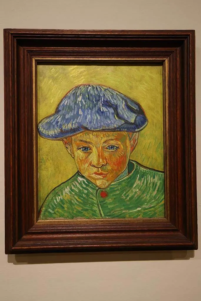 Young boy Portrait of Camille Roulin painting Van Gogh Museum Amsterdam