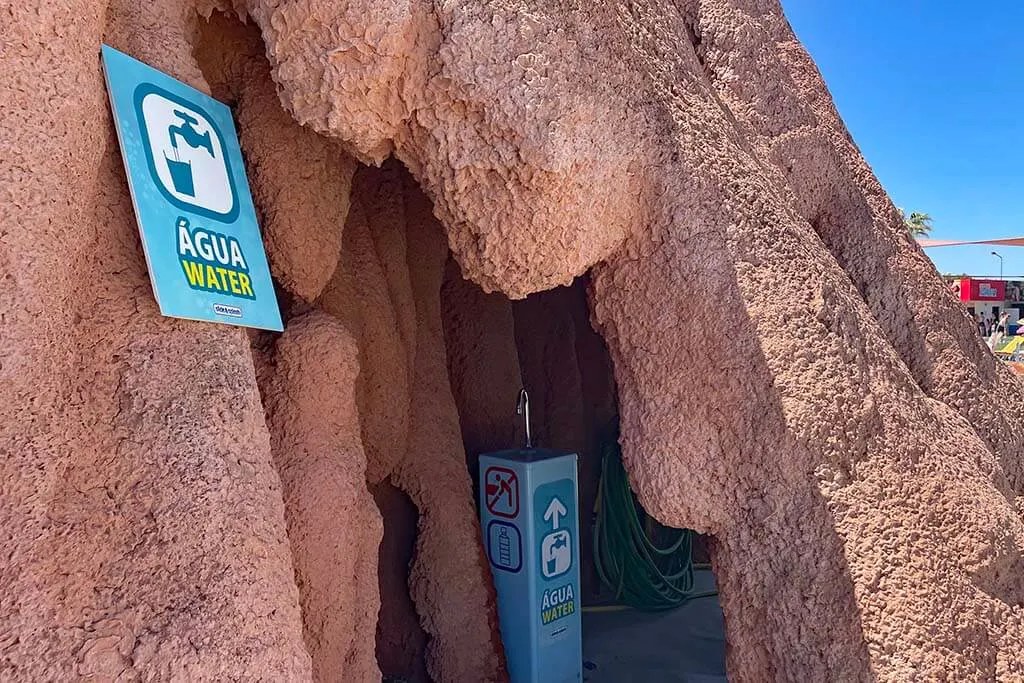 Drinking water fountain at Slide and Splash Algarve