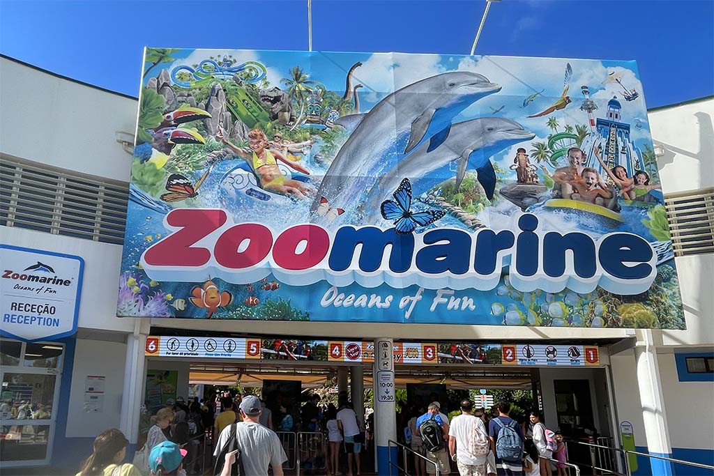 Main entrance of Zoomarine Algarve theme park
