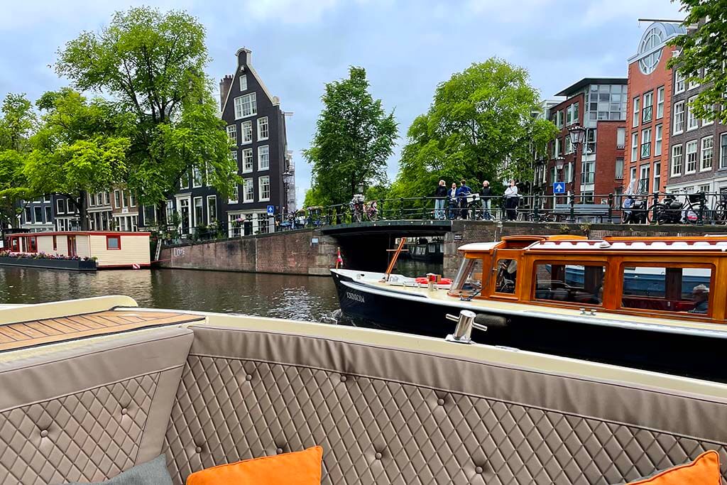 Open-boat canal tour in Amsterdam