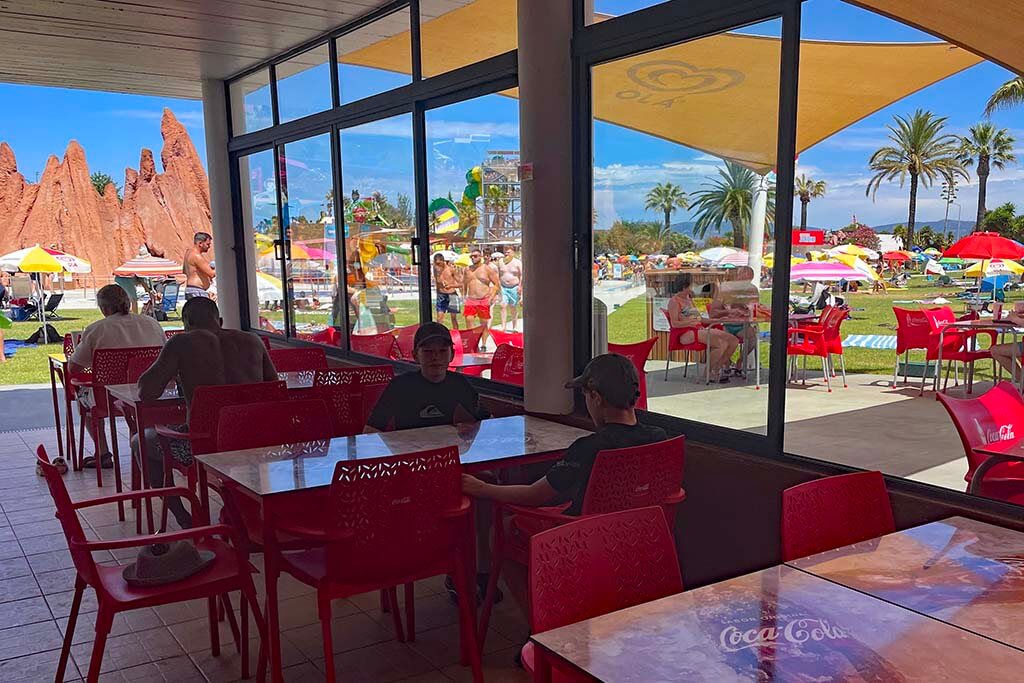 Pizza restaurant at Slide and Splash water park in Lagoa Algarve