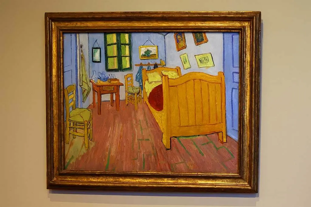 Van Gogh's painting 'The Bedroom' in Museum in Amsterdam