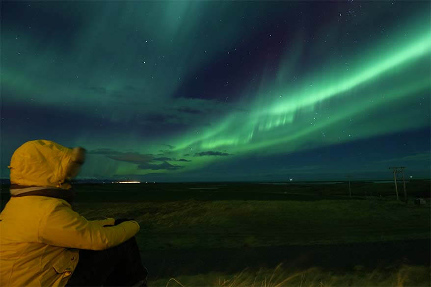 What to wear for watching Northern Lights in Iceland in winter