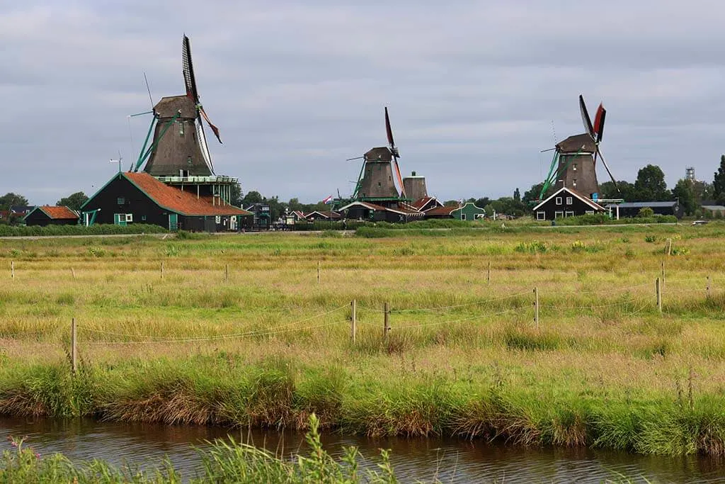 Windmills in the Amsterdam countryside