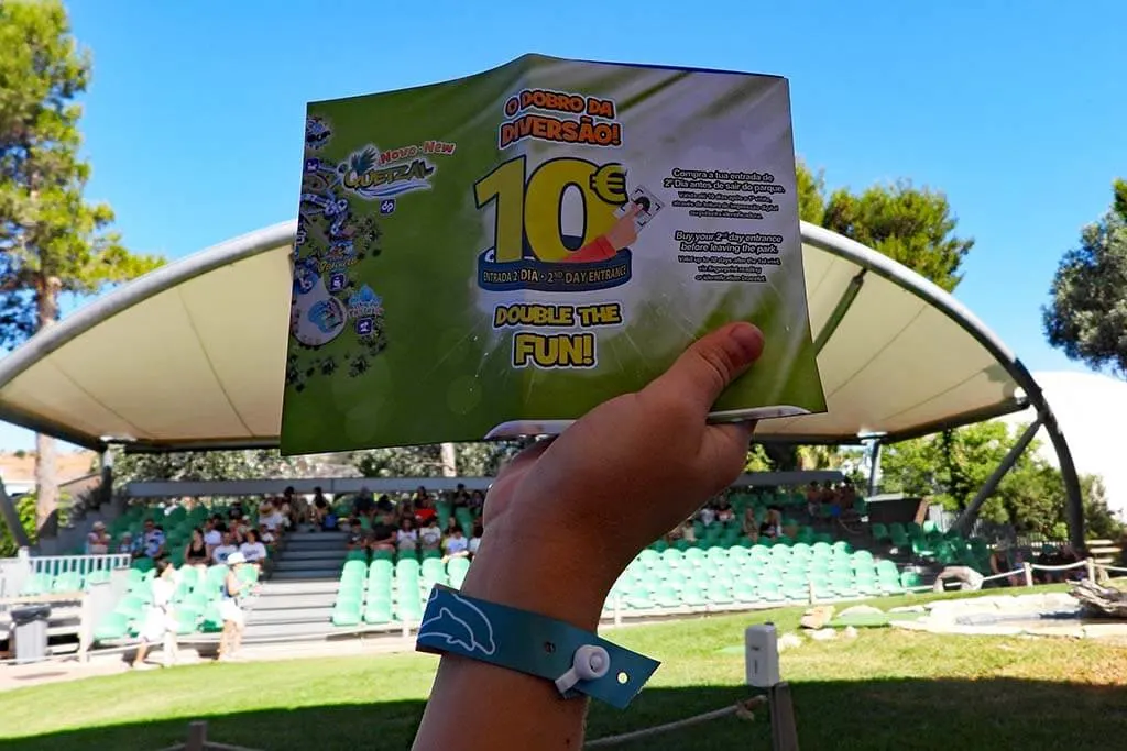 Zoomarine Algarve second day ticket promotion and wristband for discounted entry