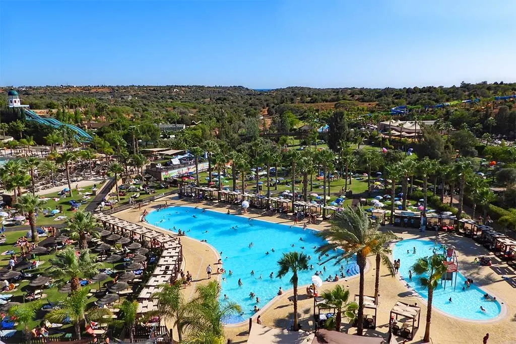 Zoomarine Algarve theme park aerial view from Big Wheel