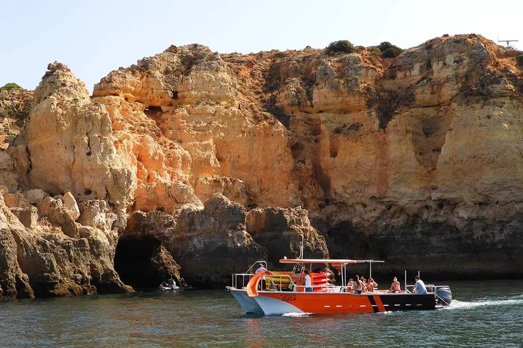 Boat and kayak tour at Ponta da Piedade in Lagos Portugal