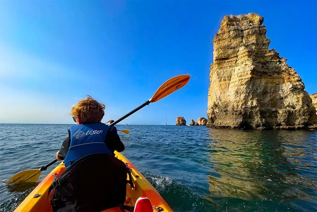 Kayaking at Ponta da Piedade in Lagos Algarve