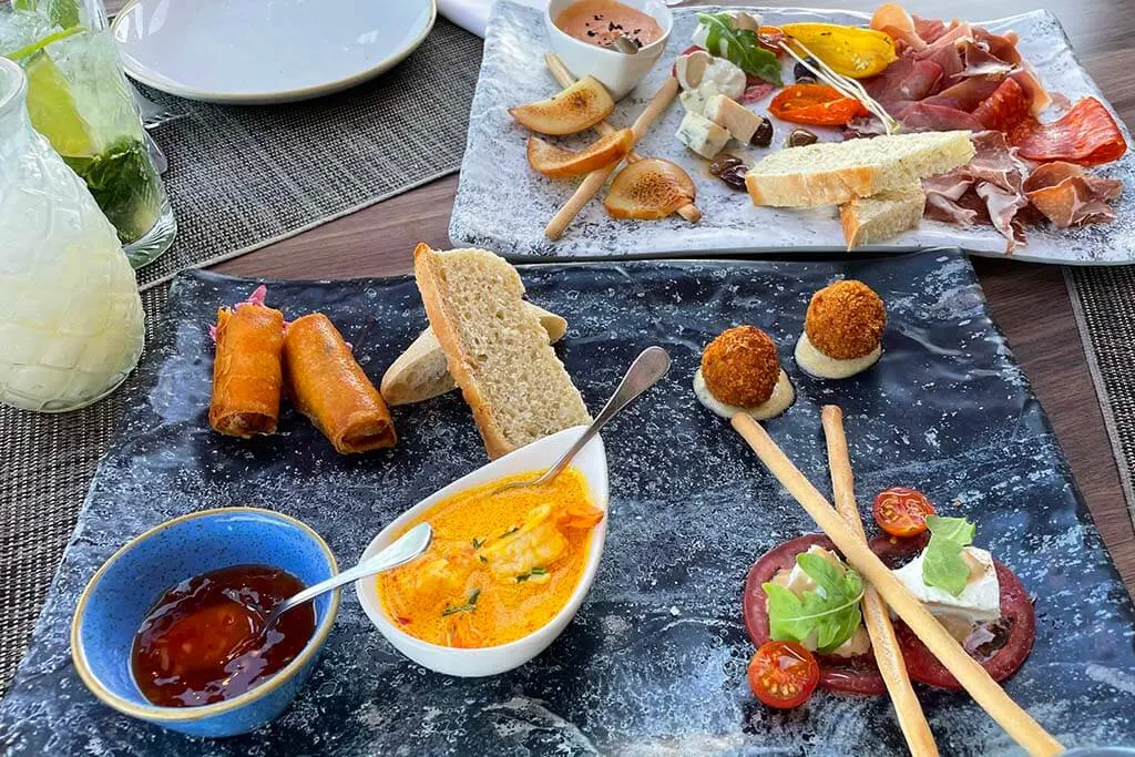 Mixed starters at The Market Restaurant in Albufeira