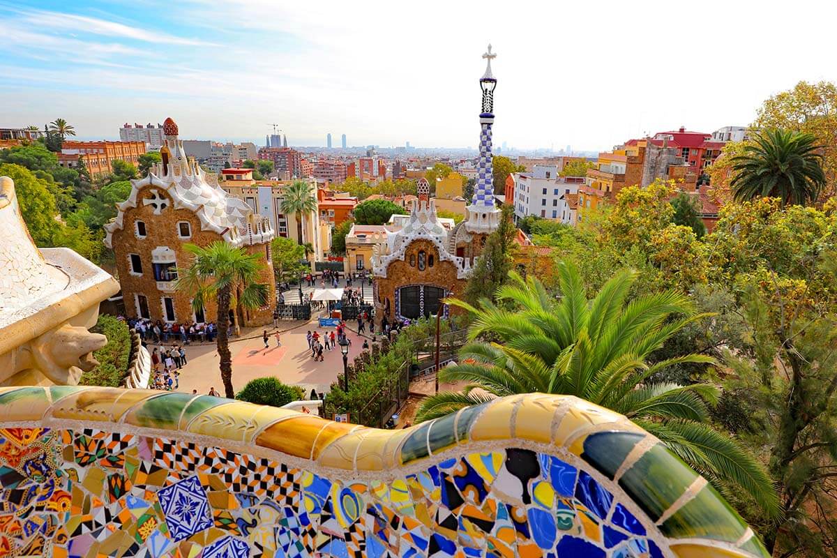 Park Guell in Barcelona Spain - how to plan a trip to Europe