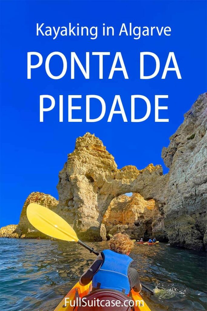 Ponta da Piedade kayak in Algarve Portugal