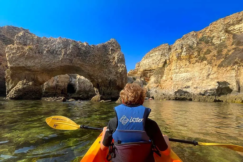 Ponta da Piedade kayak tour in Lagos Portugal