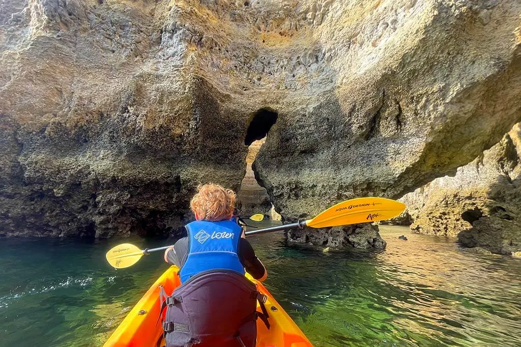 Ponta da Piedade kayaking tour in Algarve Portugal